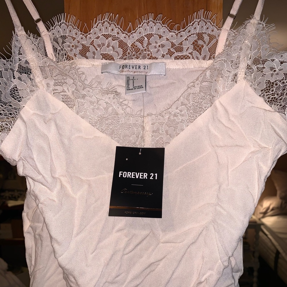 Woven forever 21 lace cami